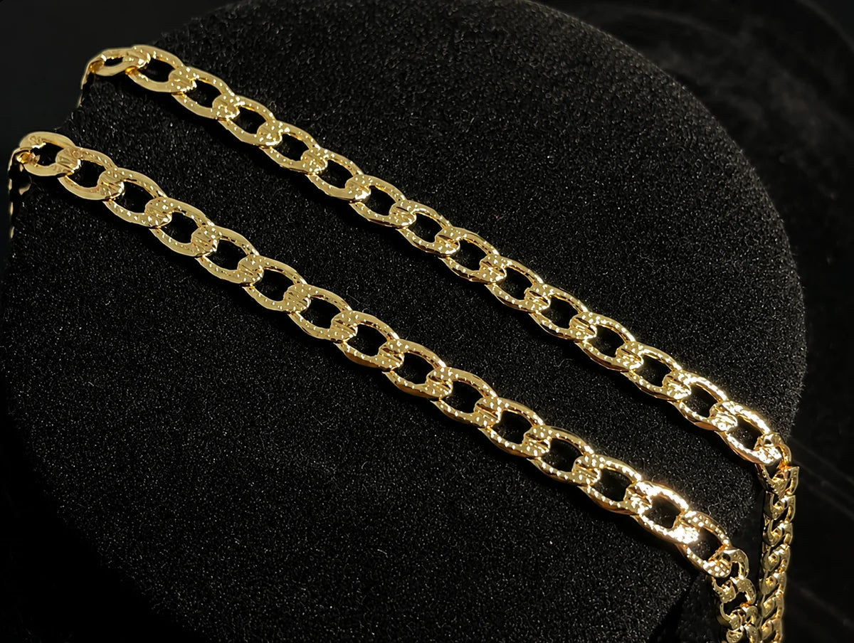 Cadena Barbada Diamantada Premium - 1 Piezas